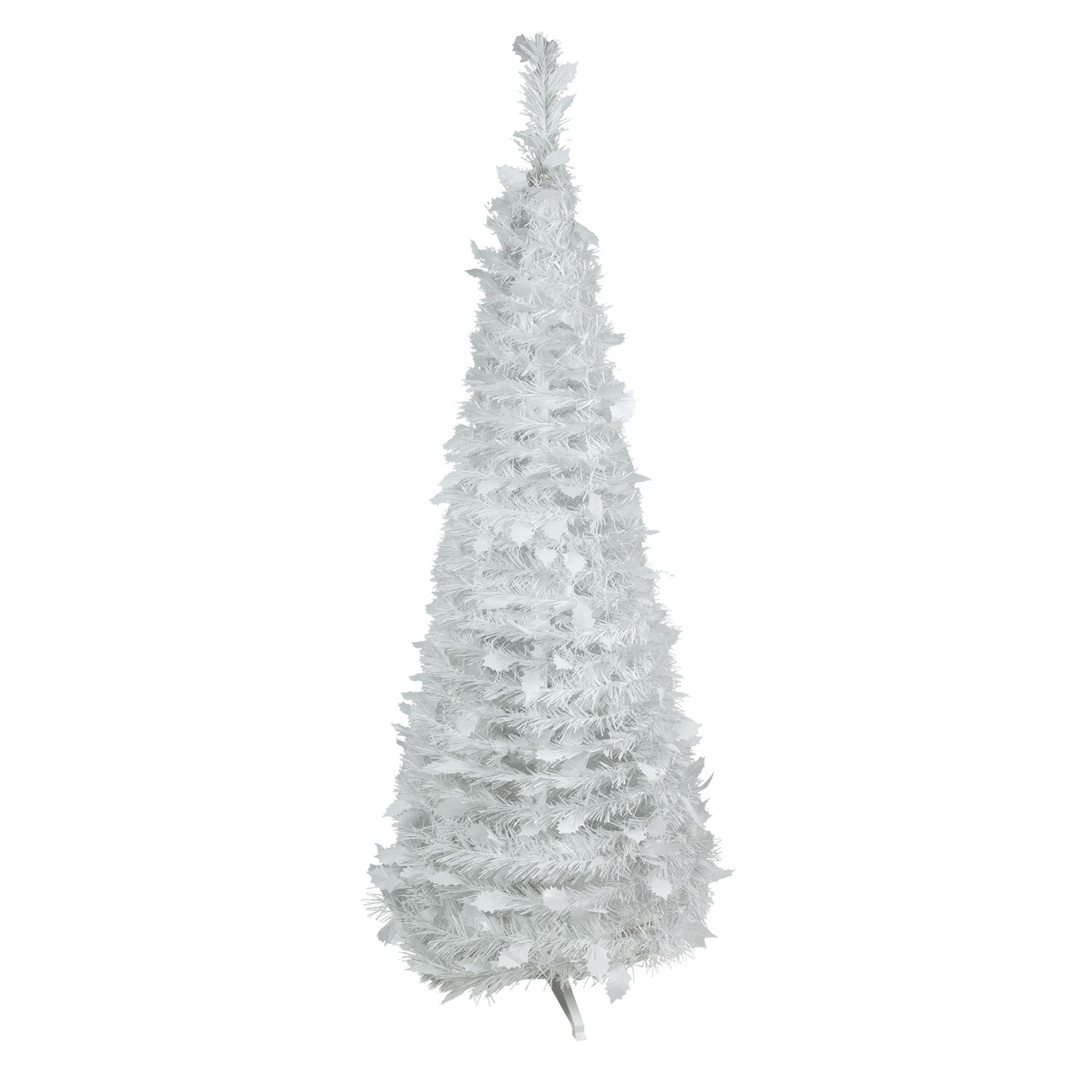 Northlight 4' White Tinsel Pop-Up Artificial Christmas Tree, Unlit